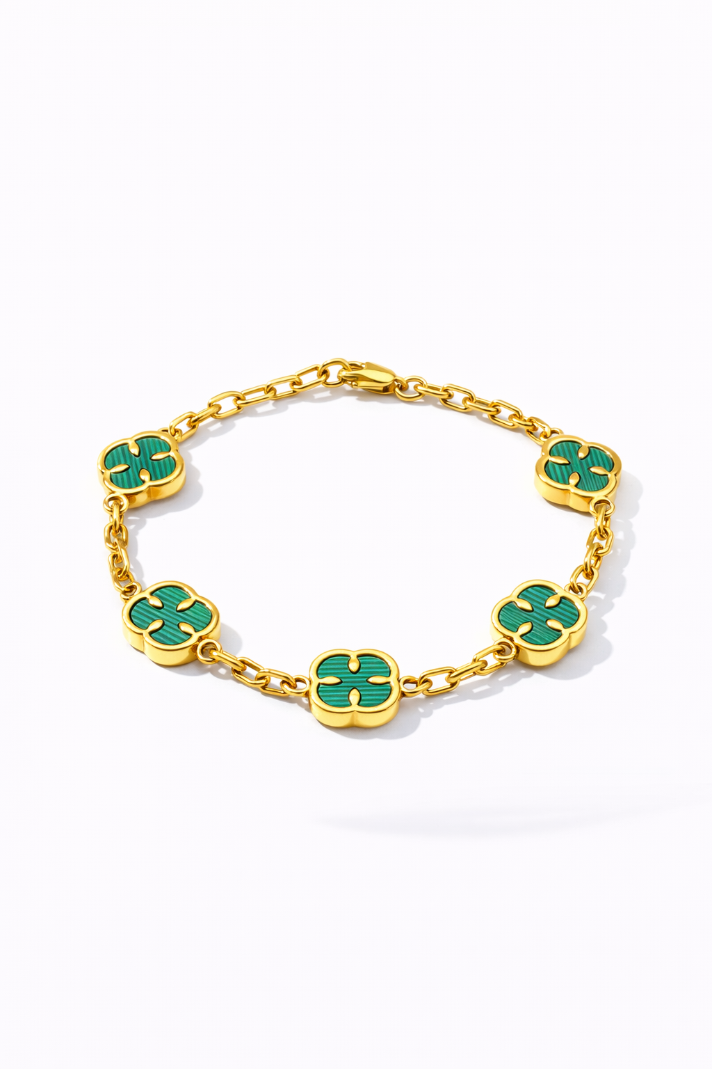 Pulsera "Green Luck" oro