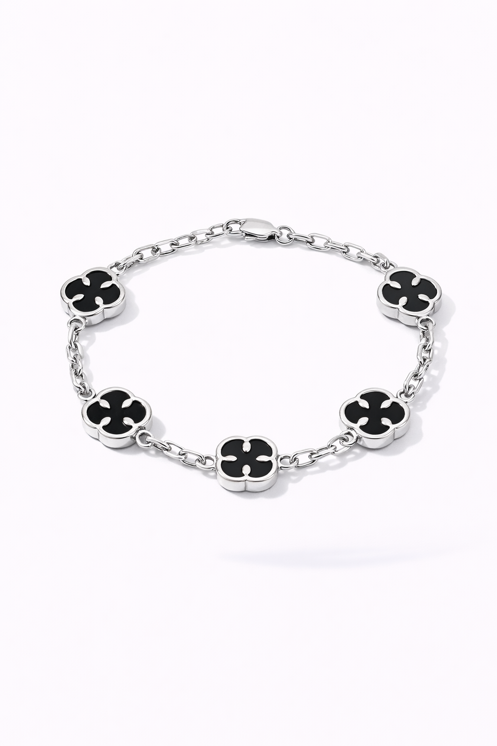 Pulsera "Black Luck" plata